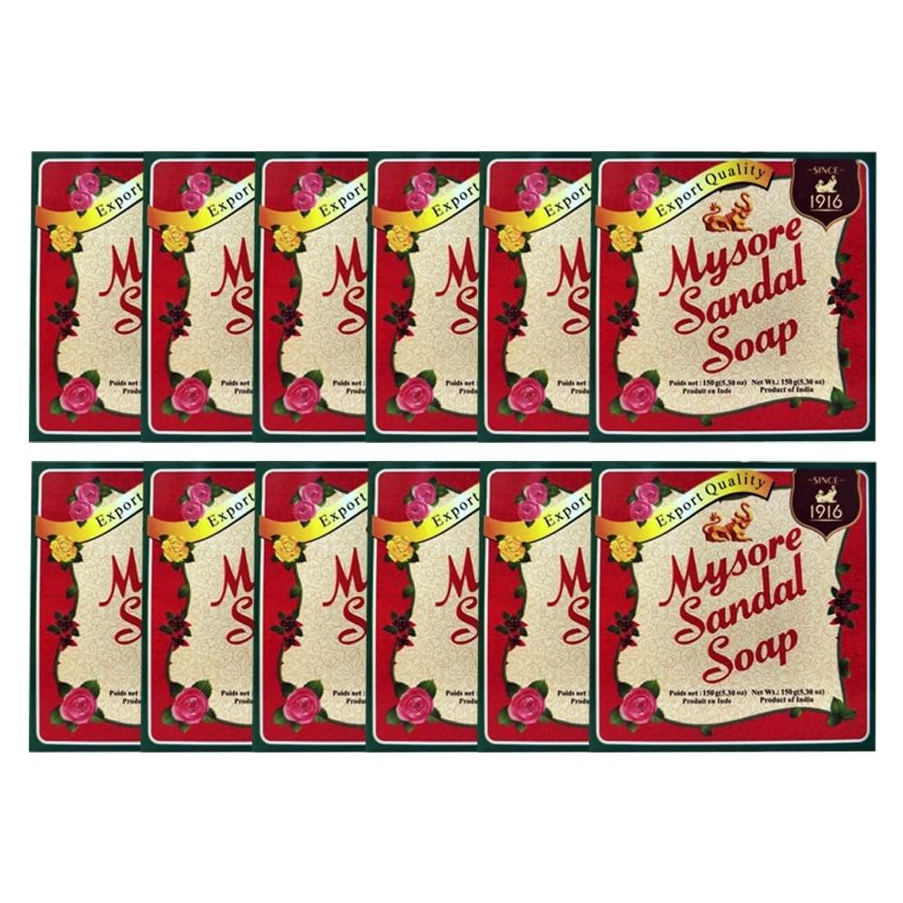 Jabón de Sándalo Mysore 150g Paquete de 12 Unidades