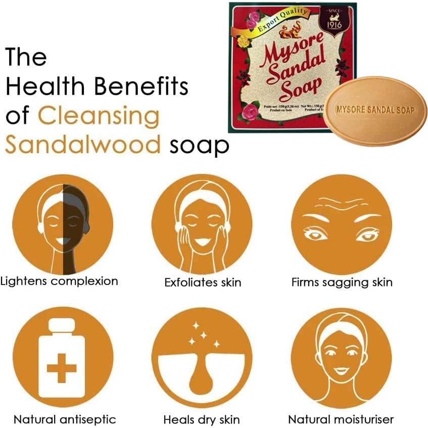 Jabón de Sándalo Mysore 150g Paquete de 12 Unidades