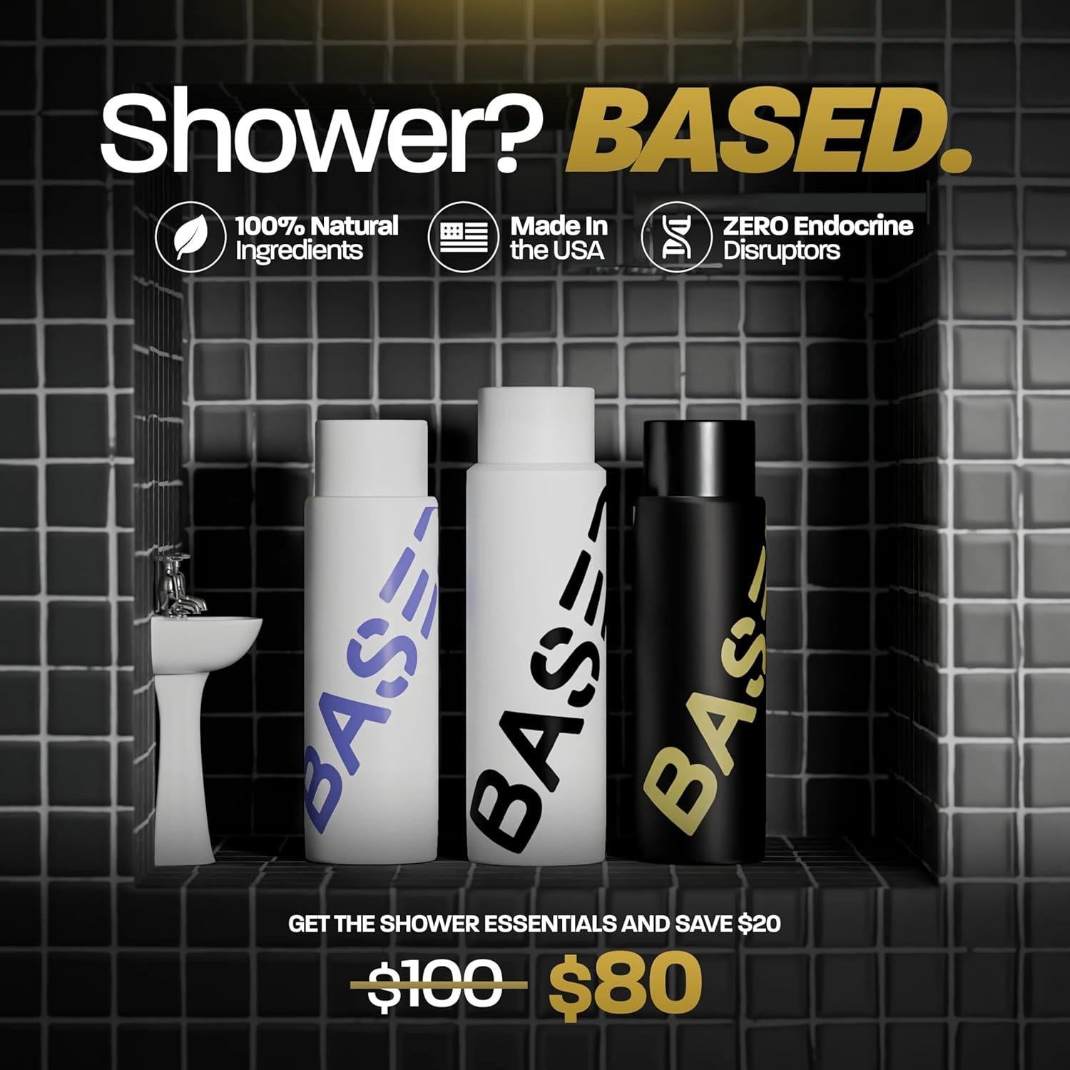 Gel de Cuerpo Natural para Hombres Based Bodyworks 473ml Sándalo