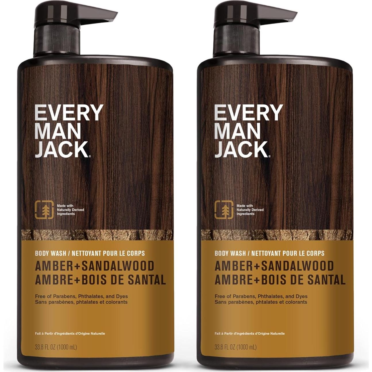 Gel de Ducha Nutritivo Every Man Jack 1L Ámbar + Sándalo
