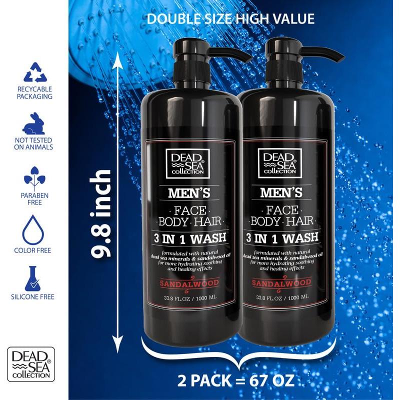 Gel de Ducha 3 en 1 Sándalo Colección del Mar Muerto 2000 ml