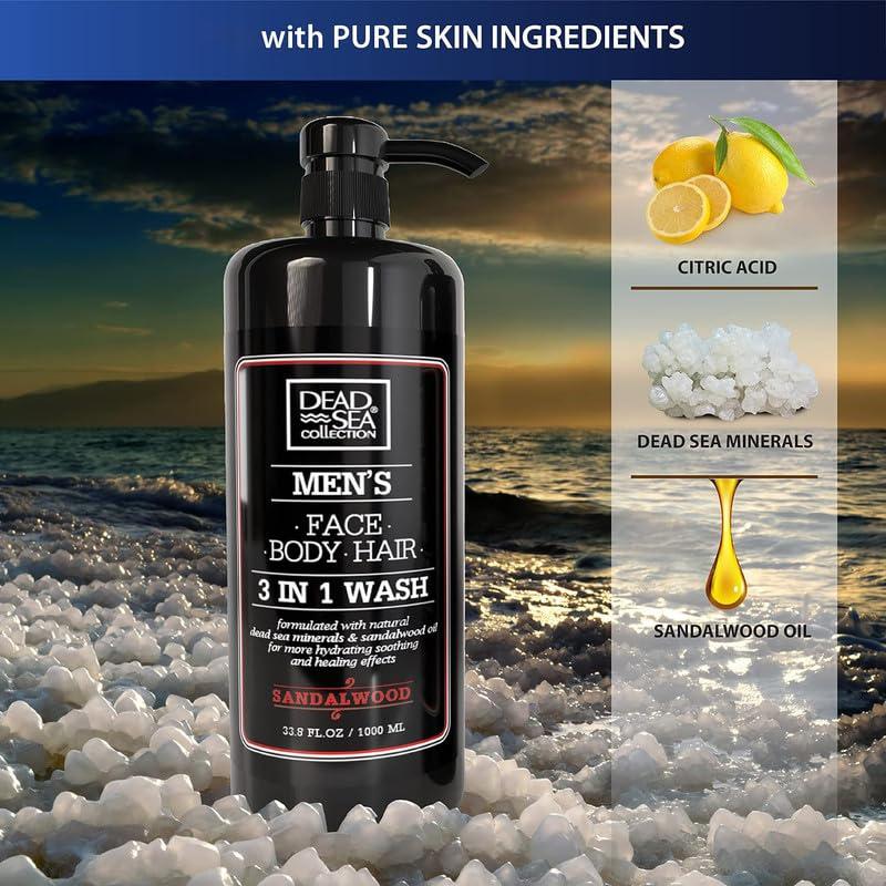 Gel de Ducha 3 en 1 Sándalo Colección del Mar Muerto 2000 ml