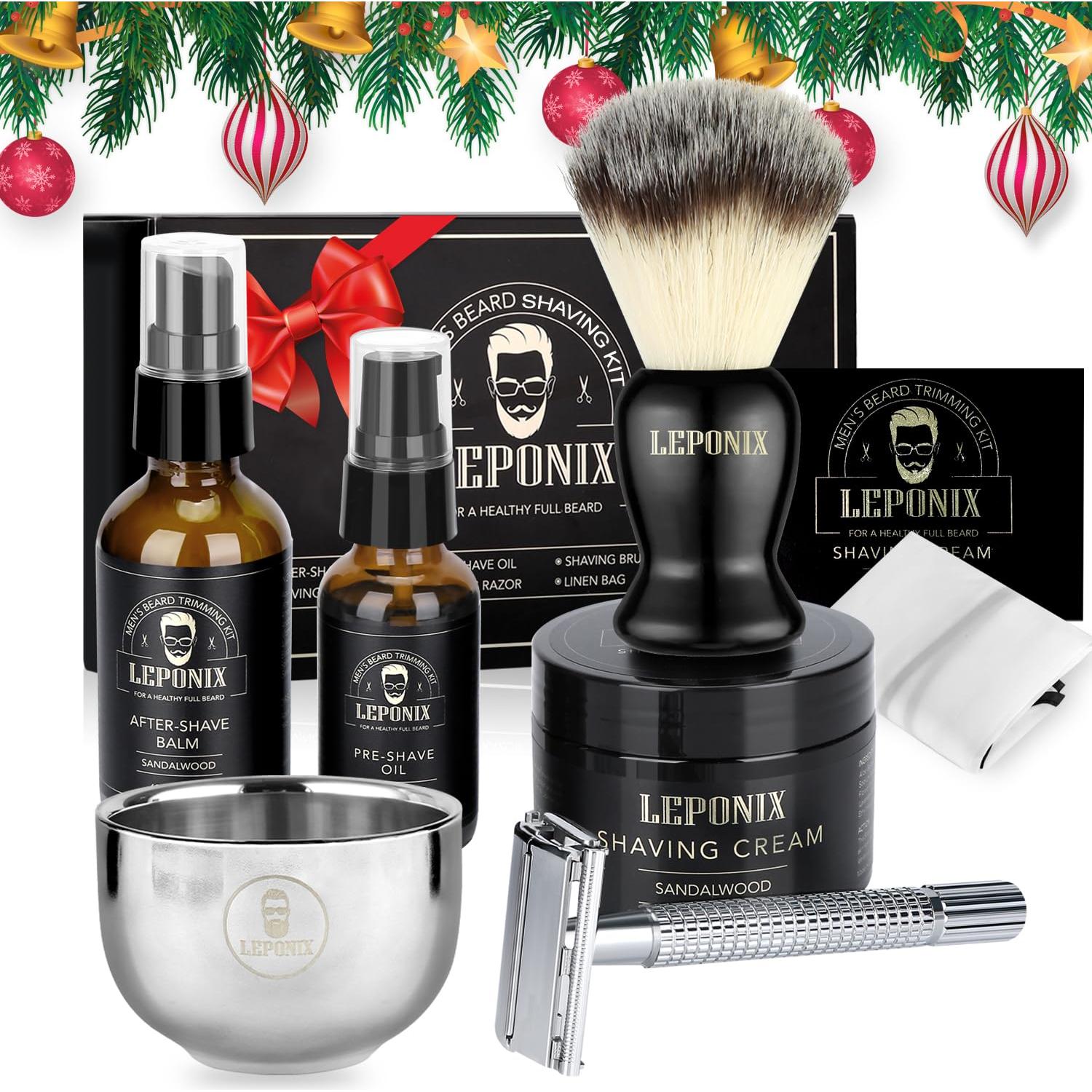 Kit de Afeitado Completo LEPONIX - 7 Esenciales para Hombre