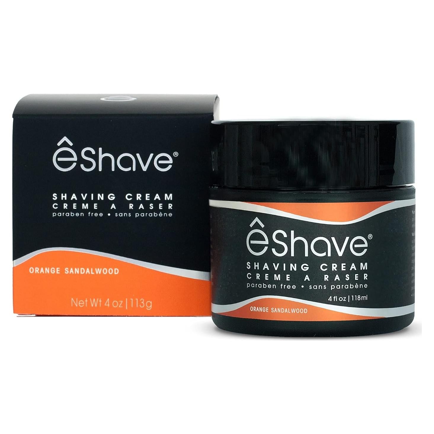 Crema de Afeitar eShave Sándalo Naranja 152g - Suave y Sin Irritación