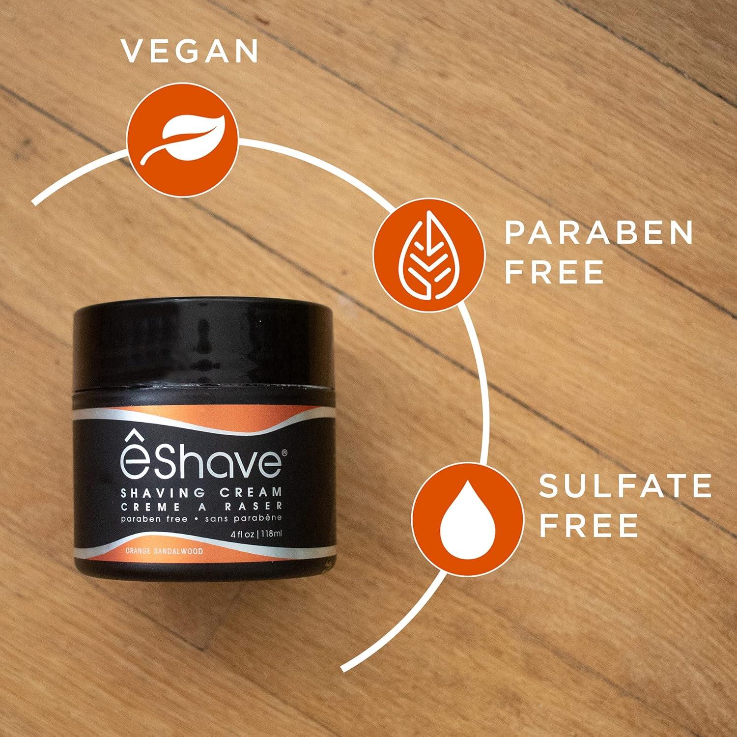 Crema de Afeitar eShave Sándalo Naranja 152g - Suave y Sin Irritación
