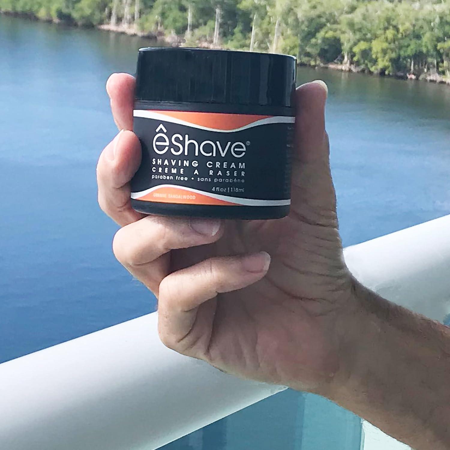 Crema de Afeitar eShave Sándalo Naranja 152g - Suave y Sin Irritación
