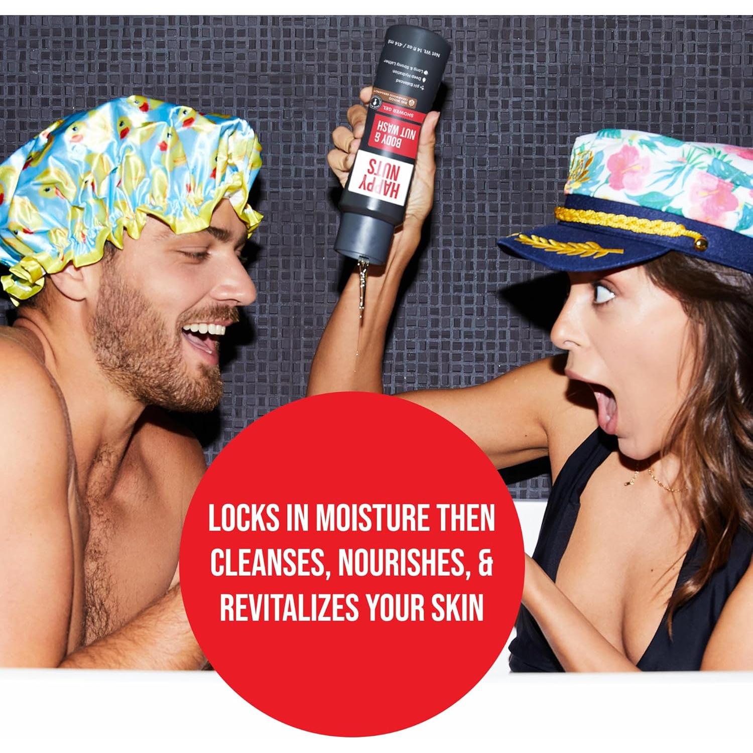 Gel de Ducha Hidratante Happy Nuts Big Wood - 414 ml x 3