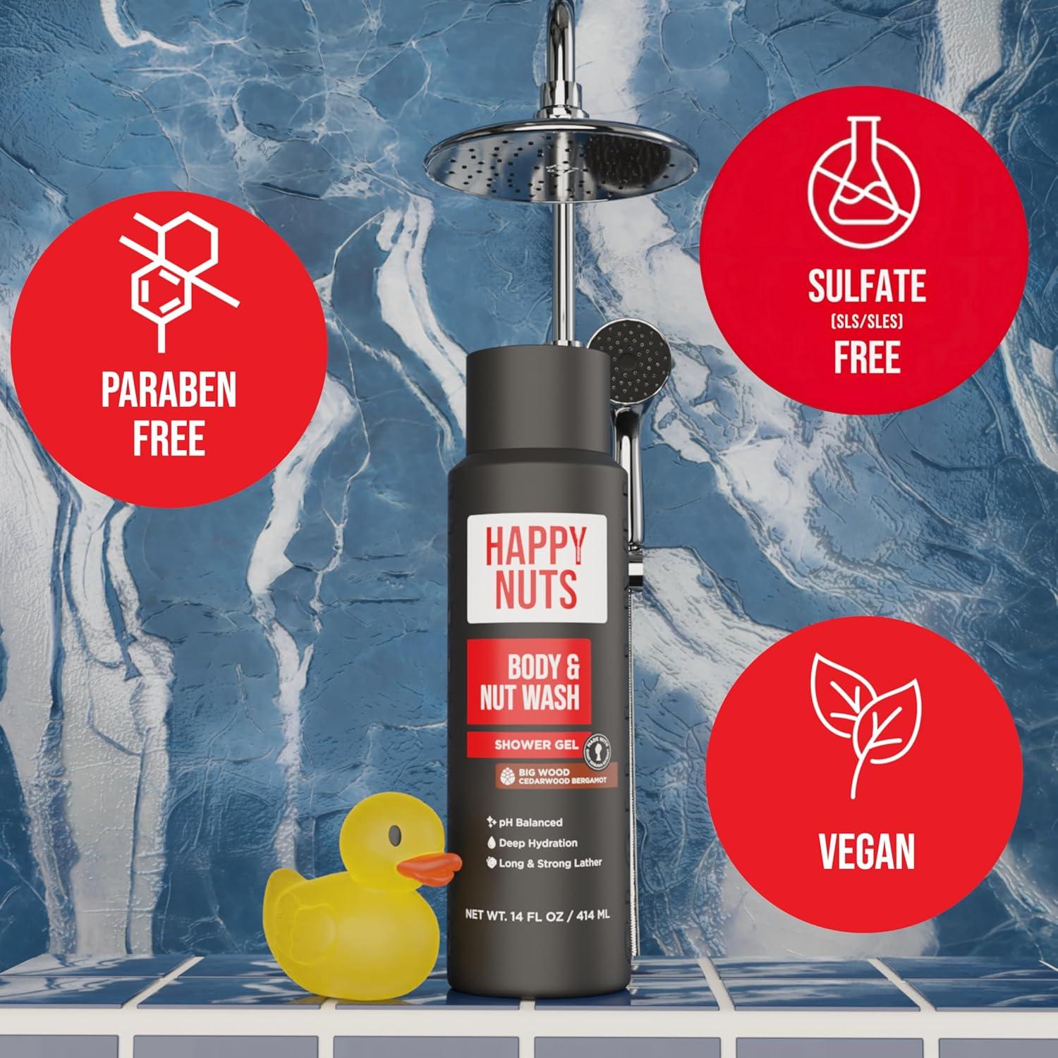 Gel de Ducha Hidratante Happy Nuts Big Wood - 414 ml x 3