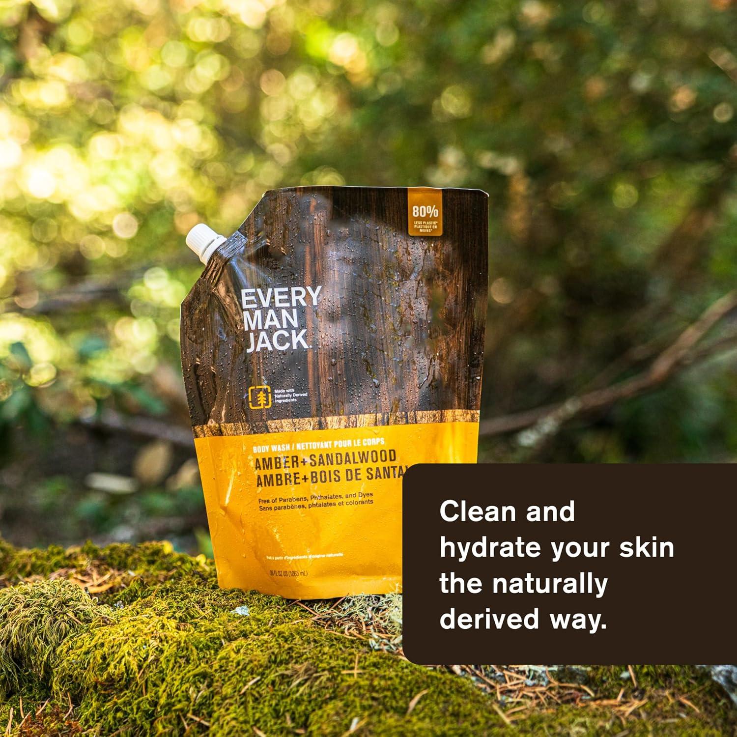 Gel de Ducha Every Man Jack Ámbar + Sándalo 1.36 kg - Hidratante