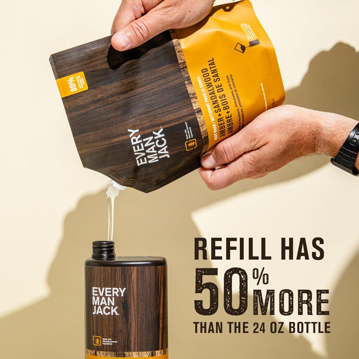 Gel de Ducha Every Man Jack Ámbar + Sándalo 1.36 kg - Hidratante