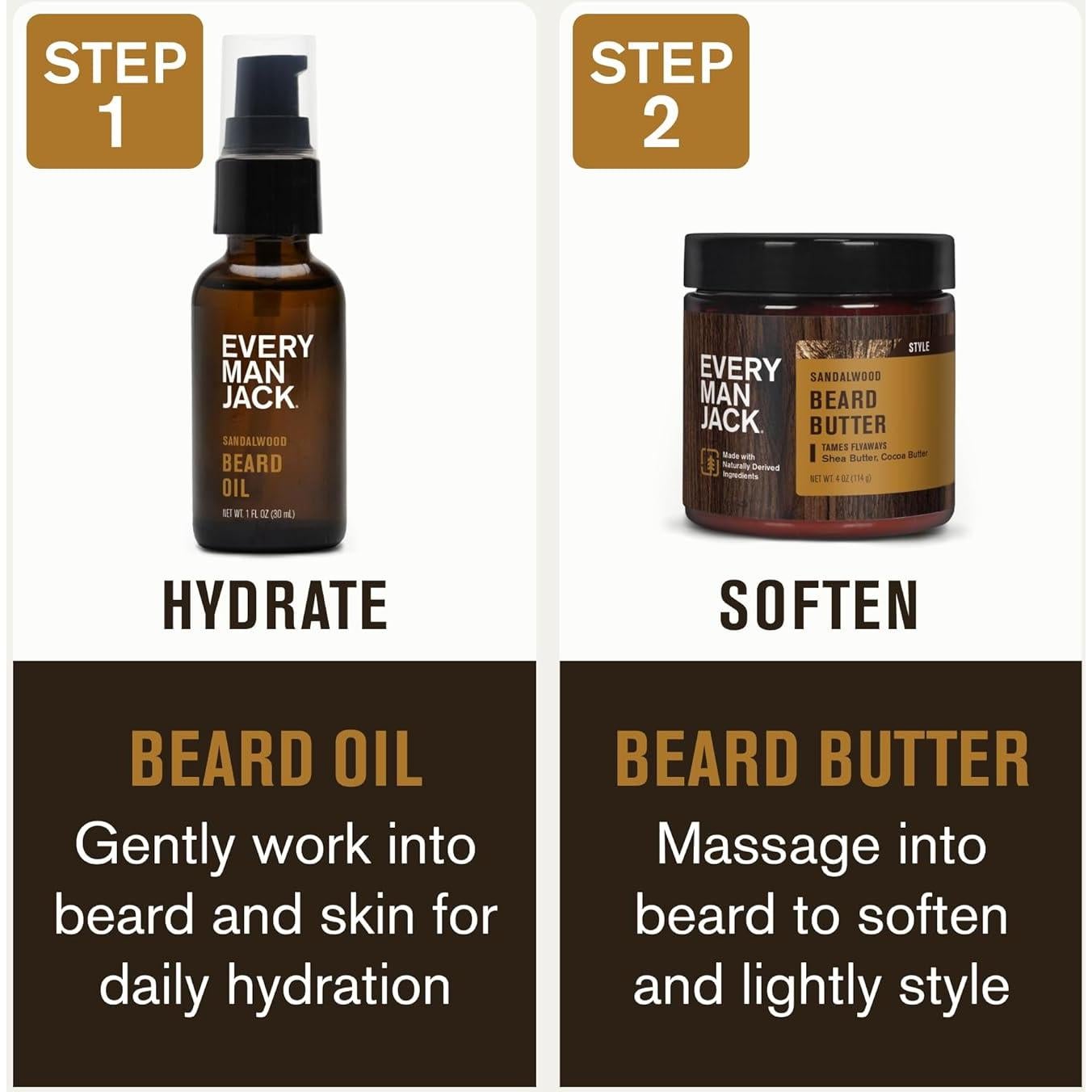 Aceite y Mantequilla para Barba Every Man Jack Sándalo 226g