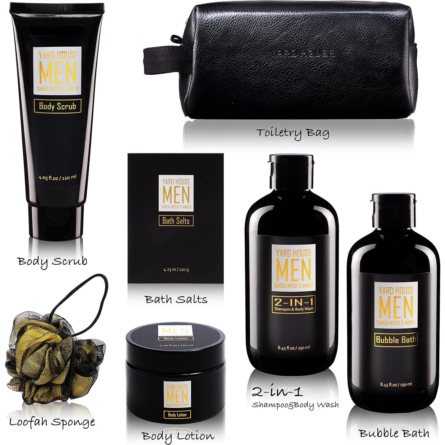 Kit de Spa para Hombre YARD HOUSE - 7 Piezas Sándalo Ámbar