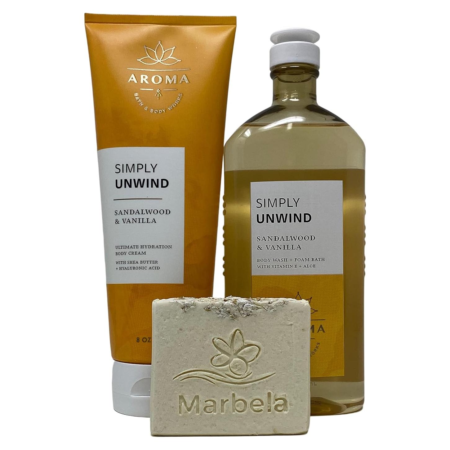 Conjunto de Regalo Bath & Body Works Simply Unwind 4 Pzas