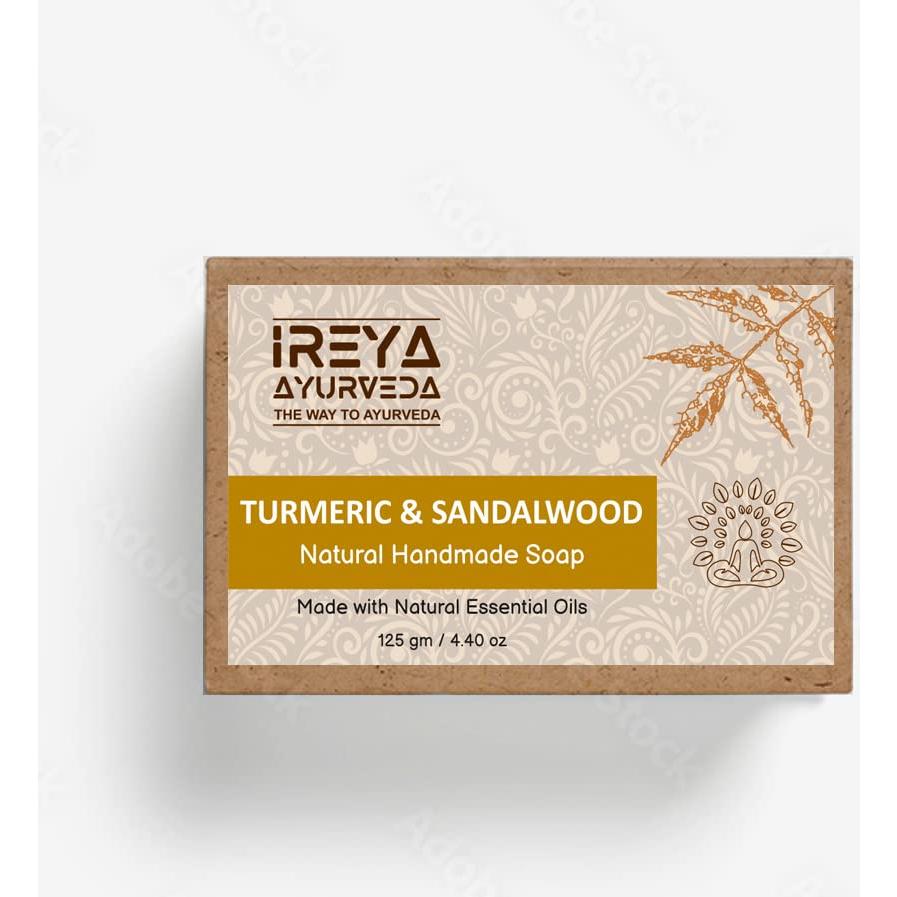Jabón Ayurvédico de Cúrcuma y Sándalo - 125 g - Paquete de 2