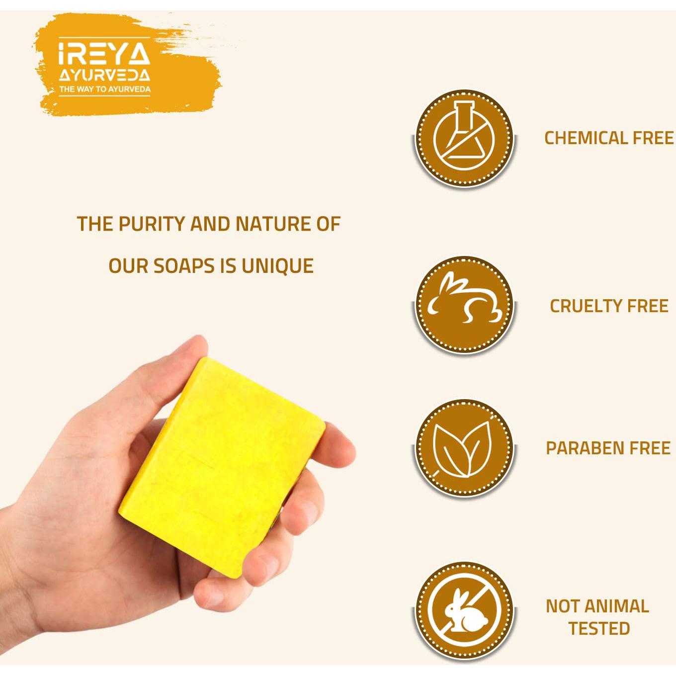 Jabón Ayurvédico de Cúrcuma y Sándalo - 125 g - Paquete de 2