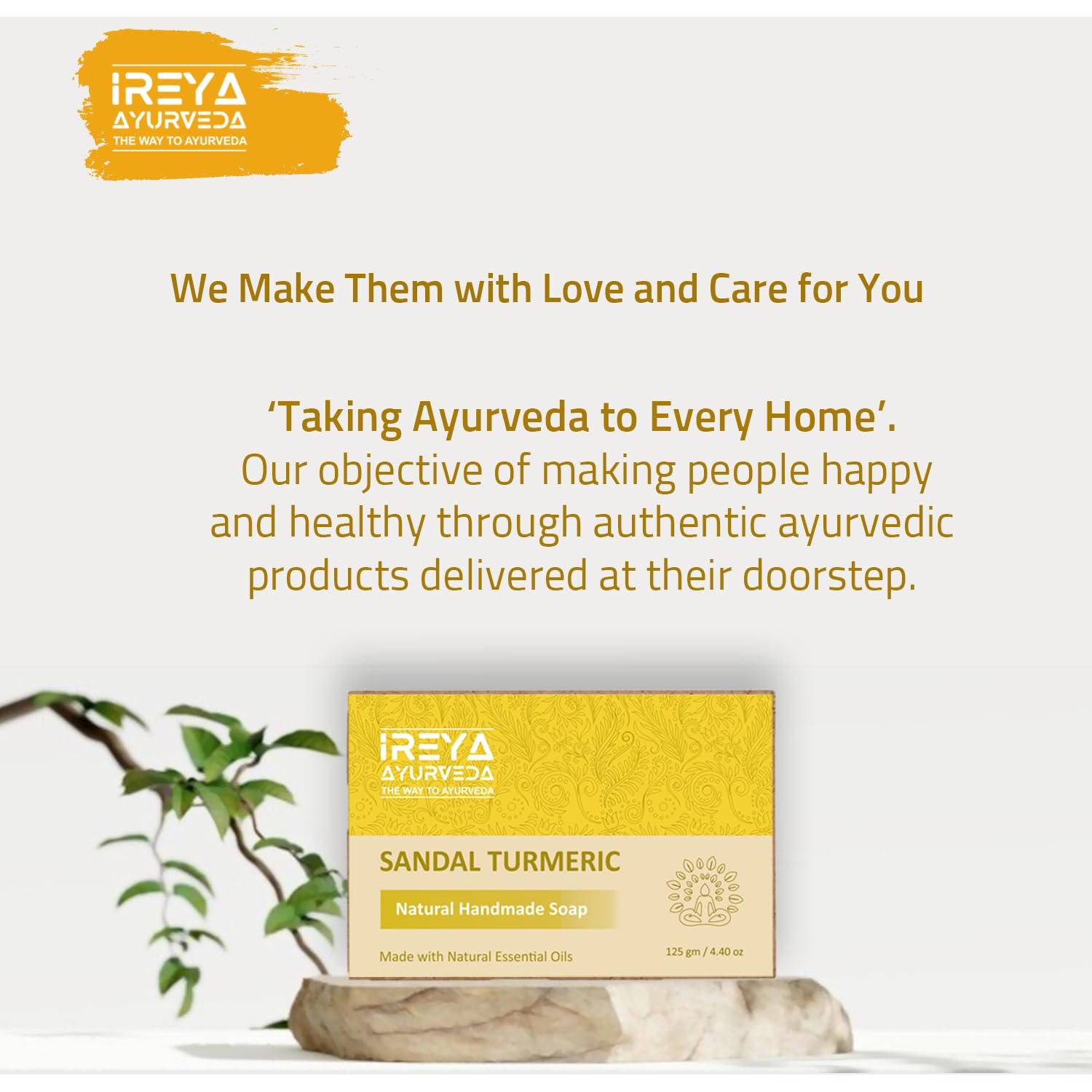 Jabón Ayurvédico de Cúrcuma y Sándalo - 125 g - Paquete de 2