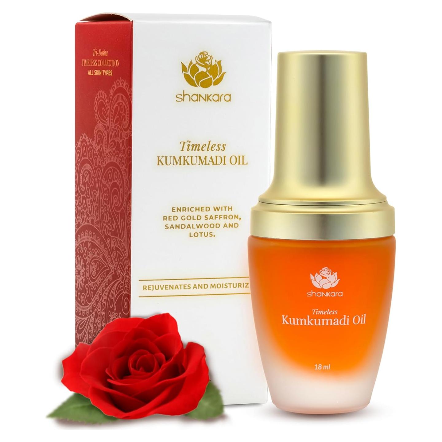 Aceite Kumkumadi Shankara Aroma a Rosa 18ml - Cuidado Facial