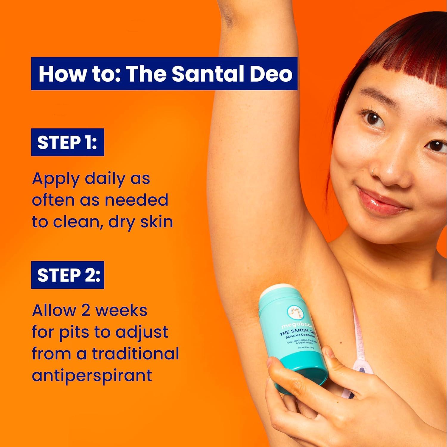 Desodorante Natural Megababe Santal 73.9 g - 72 Horas Sin Aluminio