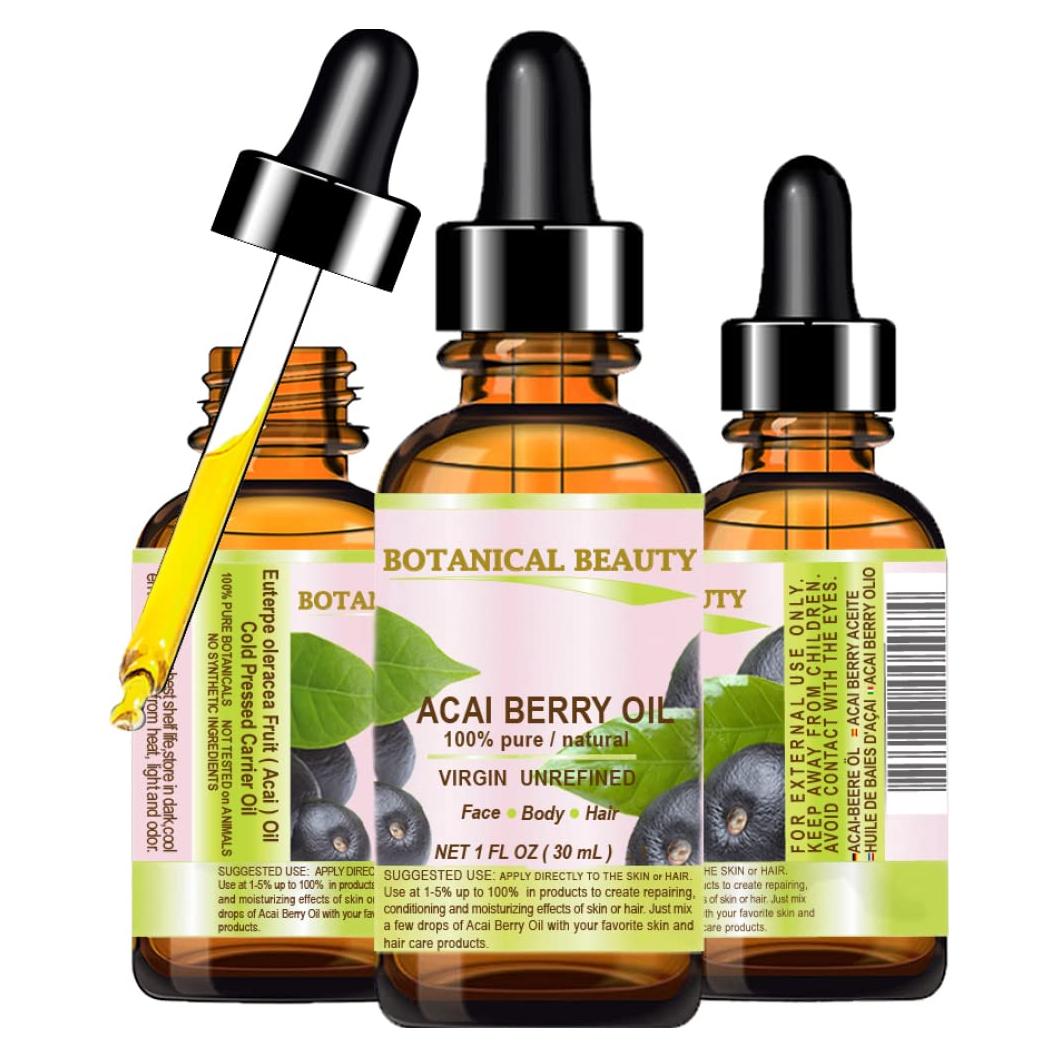 Aceite de Baya de Acai 100% Puro Belleza Botánica 15 ml
