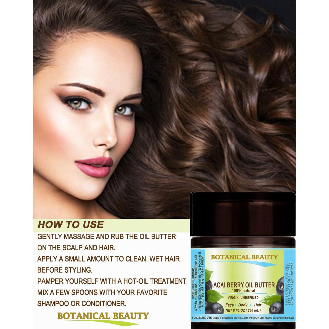 Mantequilla de Aceite de Baya de Acai 240 ml Pura Virgen Sin Refinar