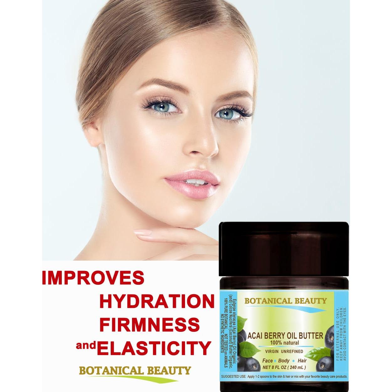 Mantequilla de Aceite de Baya de Acai 240 ml Pura Virgen Sin Refinar