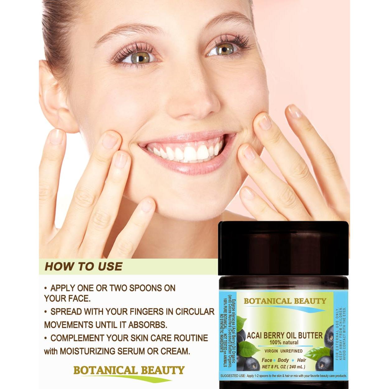 Mantequilla de Aceite de Baya de Acai 240 ml Pura Virgen Sin Refinar