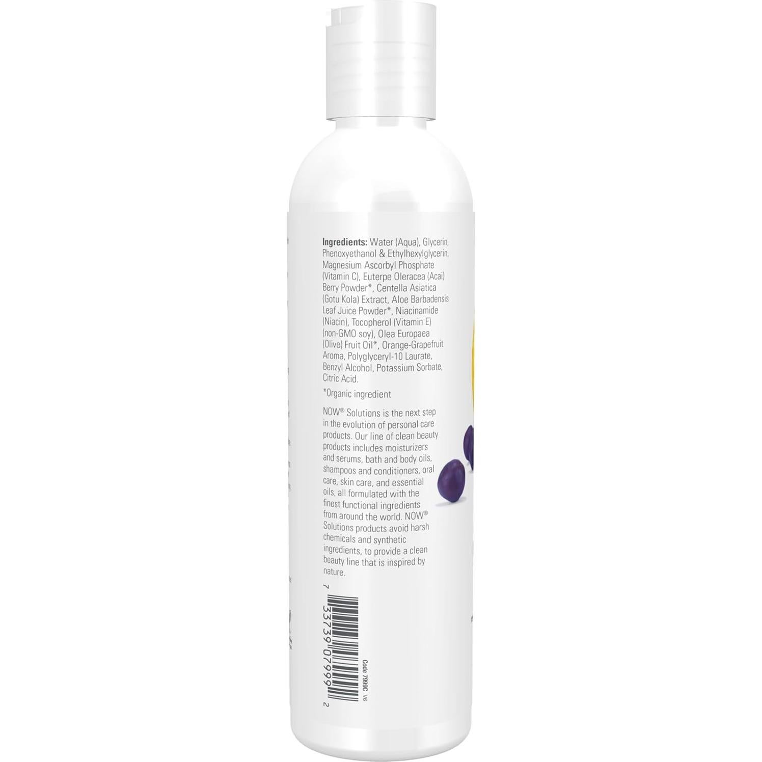 Tónico Purificante NOW de Vitamina C y Baya de Acai 240ml