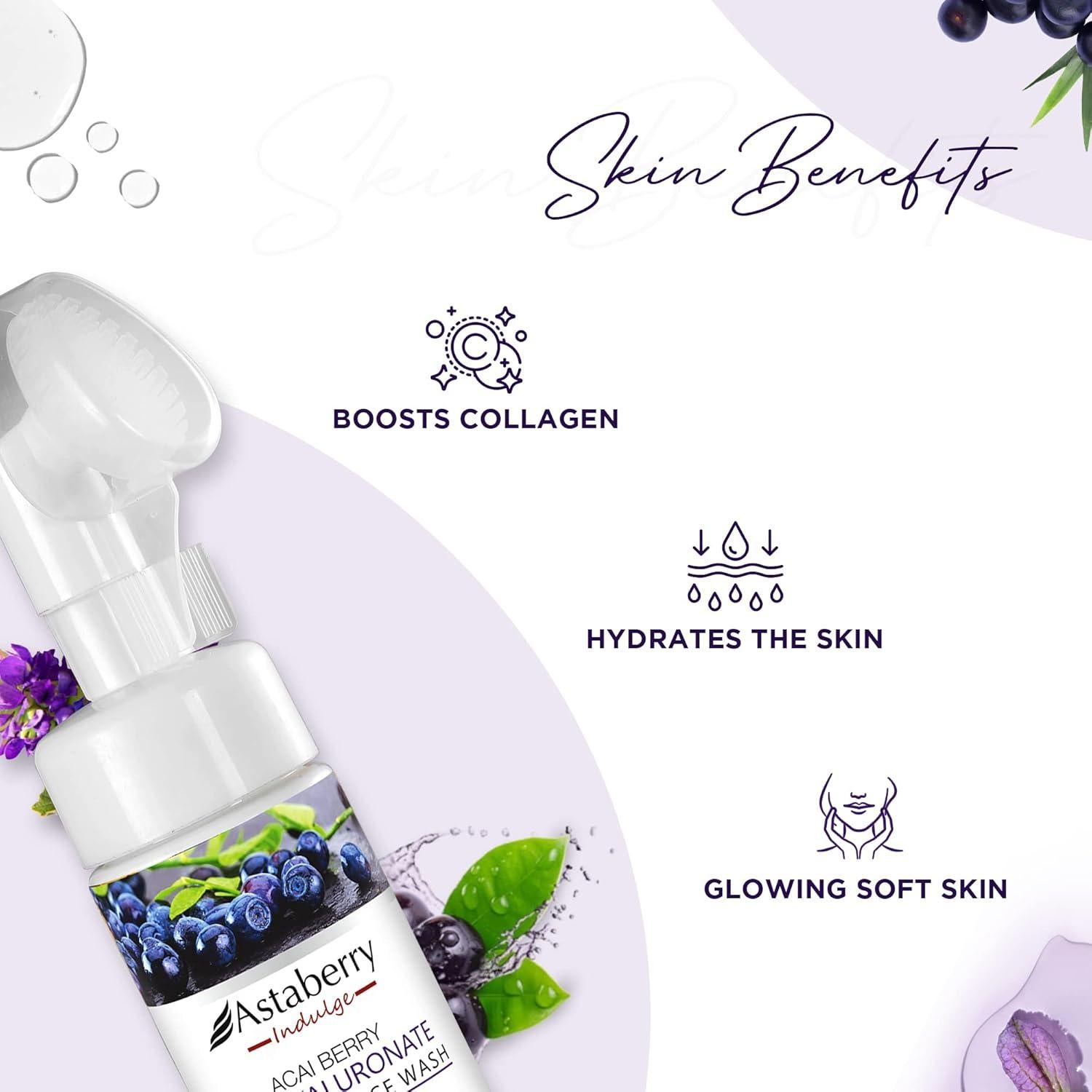Limpiador Facial Espumoso Acai Berry con Cepillo Exfoliante