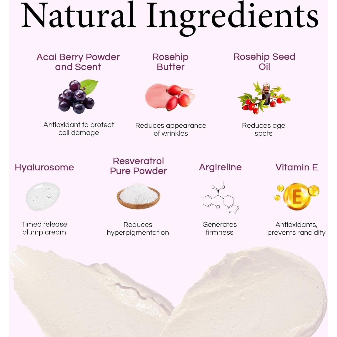 Crema Hidratante Facial Acai 14.17 g - Antiarrugas y Antienvejecimiento