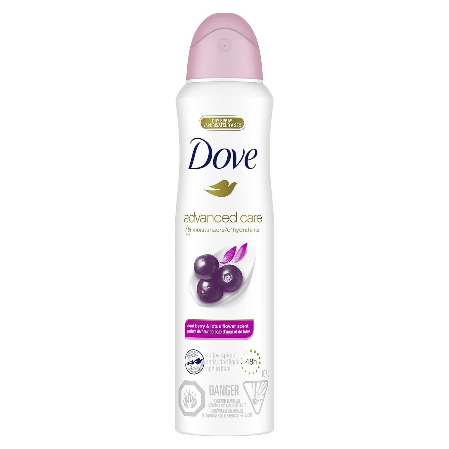 Spray Antitranspirante Dove Cuidado Avanzado 140g Acai Berry