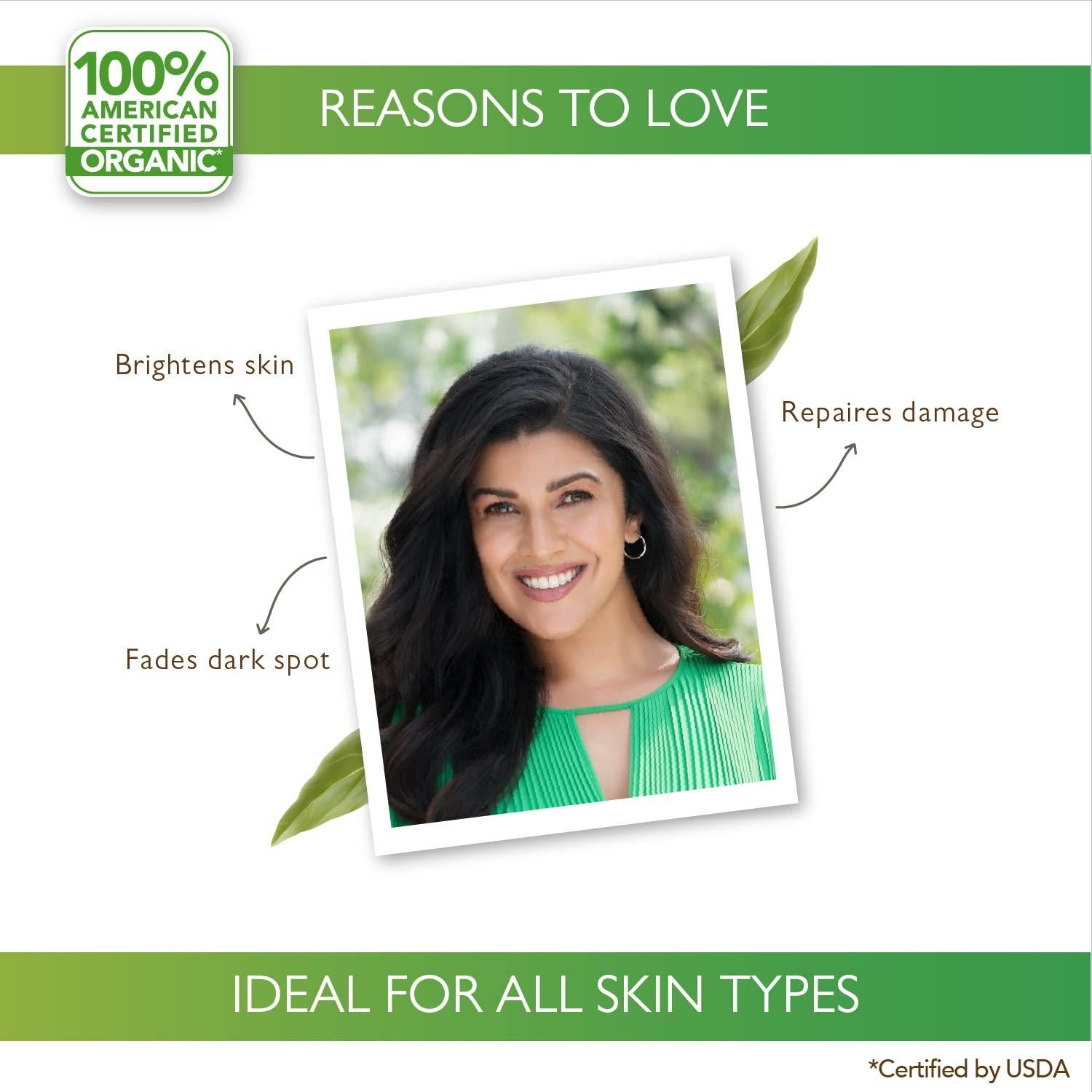 Kit Facial Iluminador Organic Harvest - 5 Sobres 50g