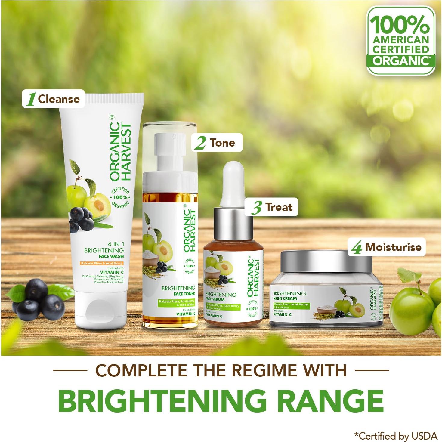 Kit Facial Iluminador Organic Harvest - 5 Sobres 50g