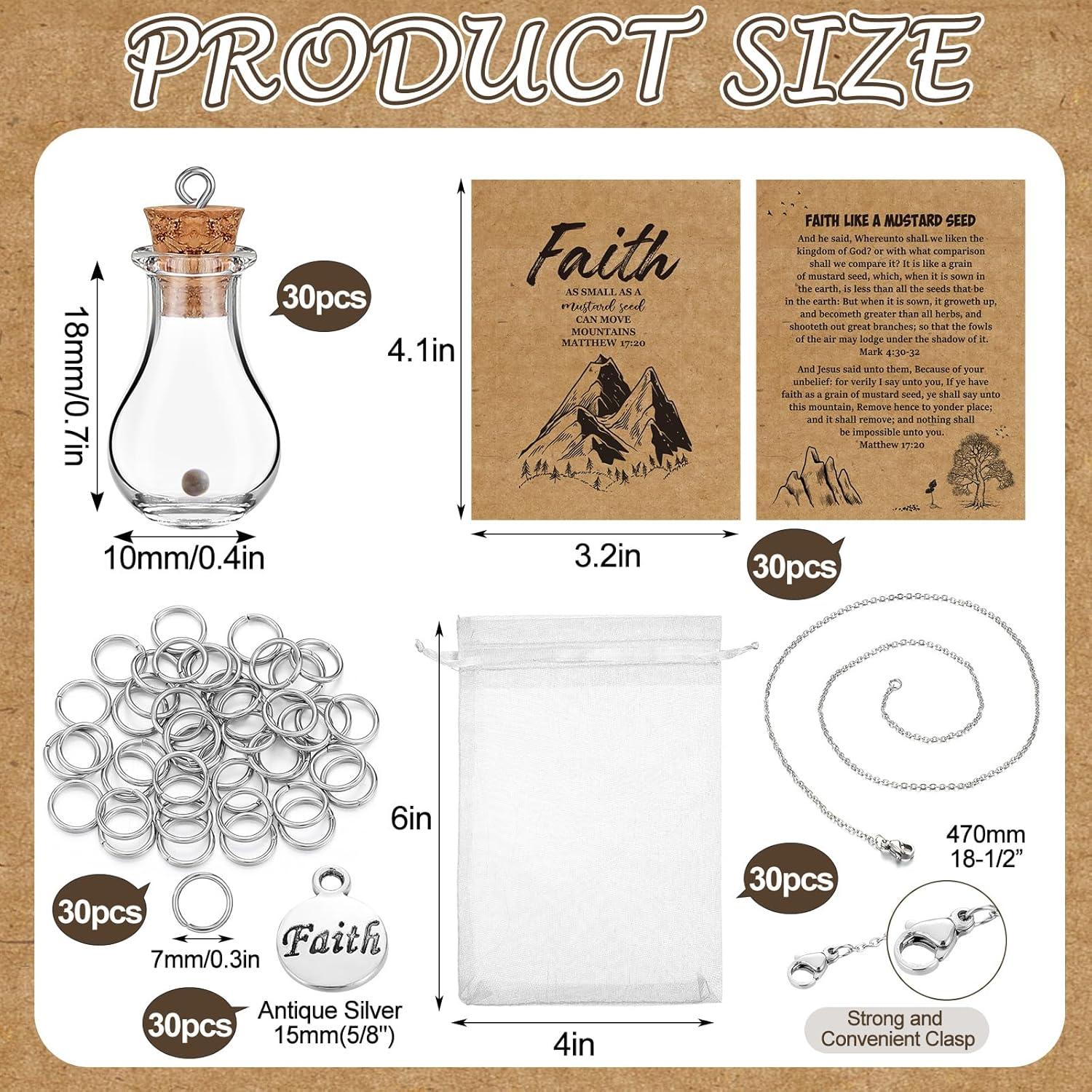 Collar de Semilla de Mostaza DIY Teenyyou - 30 Piezas con Botellas