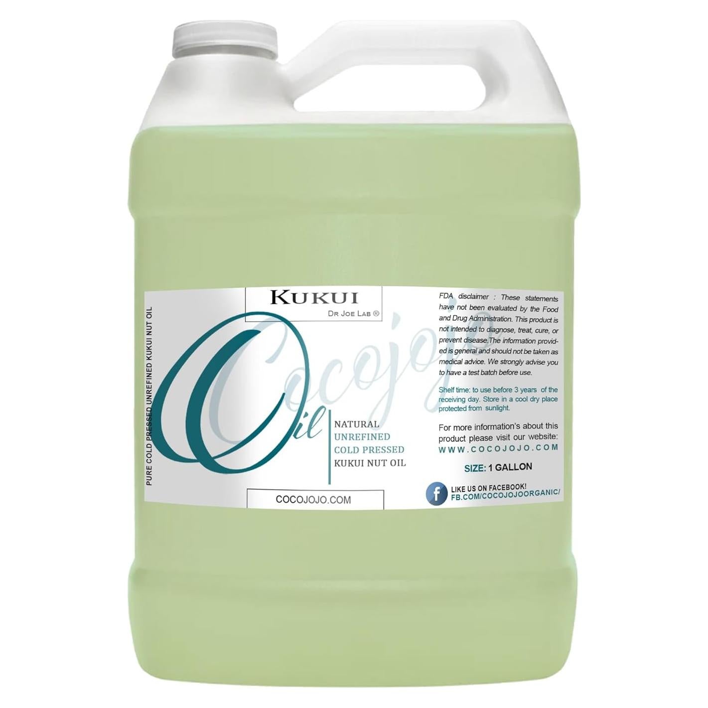 Aceite de Nuez de Kukui Dr Joe Lab 3.79L Puro Natural Hidratante