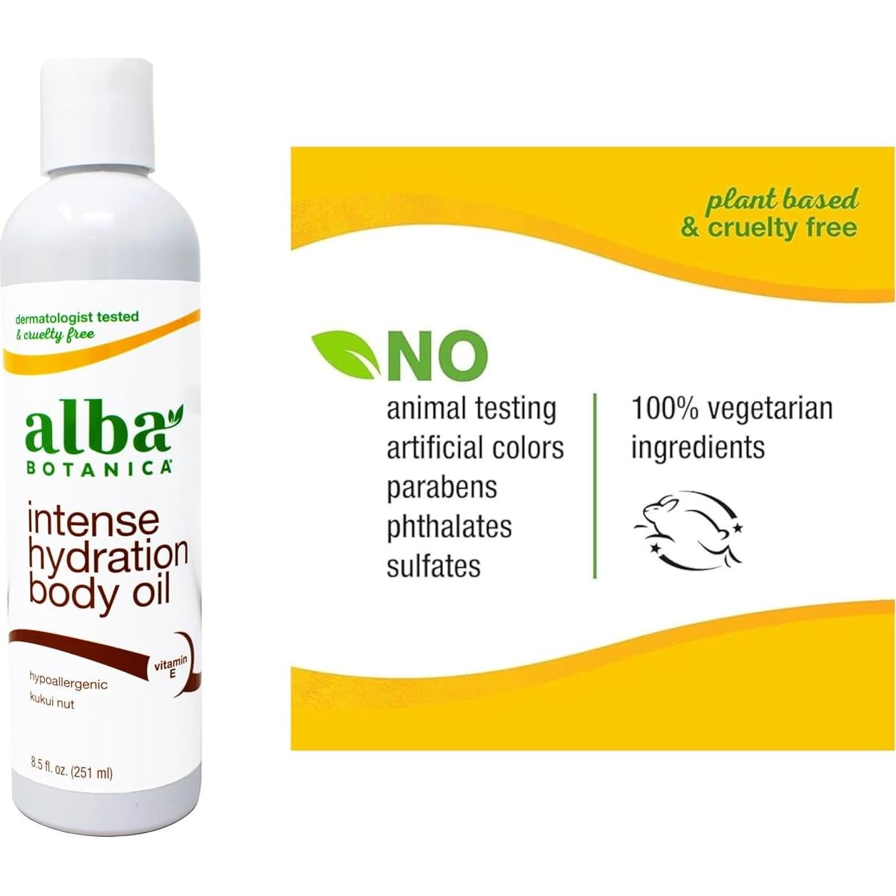 Aceite de Masaje Alba Botanica Nuez Kukui 240 ml Hidratante