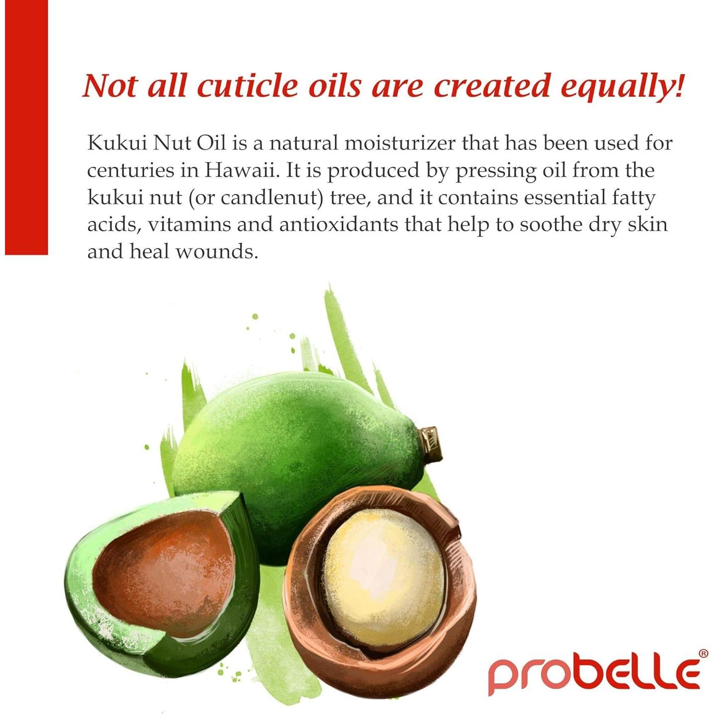 Aceite Botánico de Nuez Kukui ProBelle 15 mL - Hidratante Cutículas