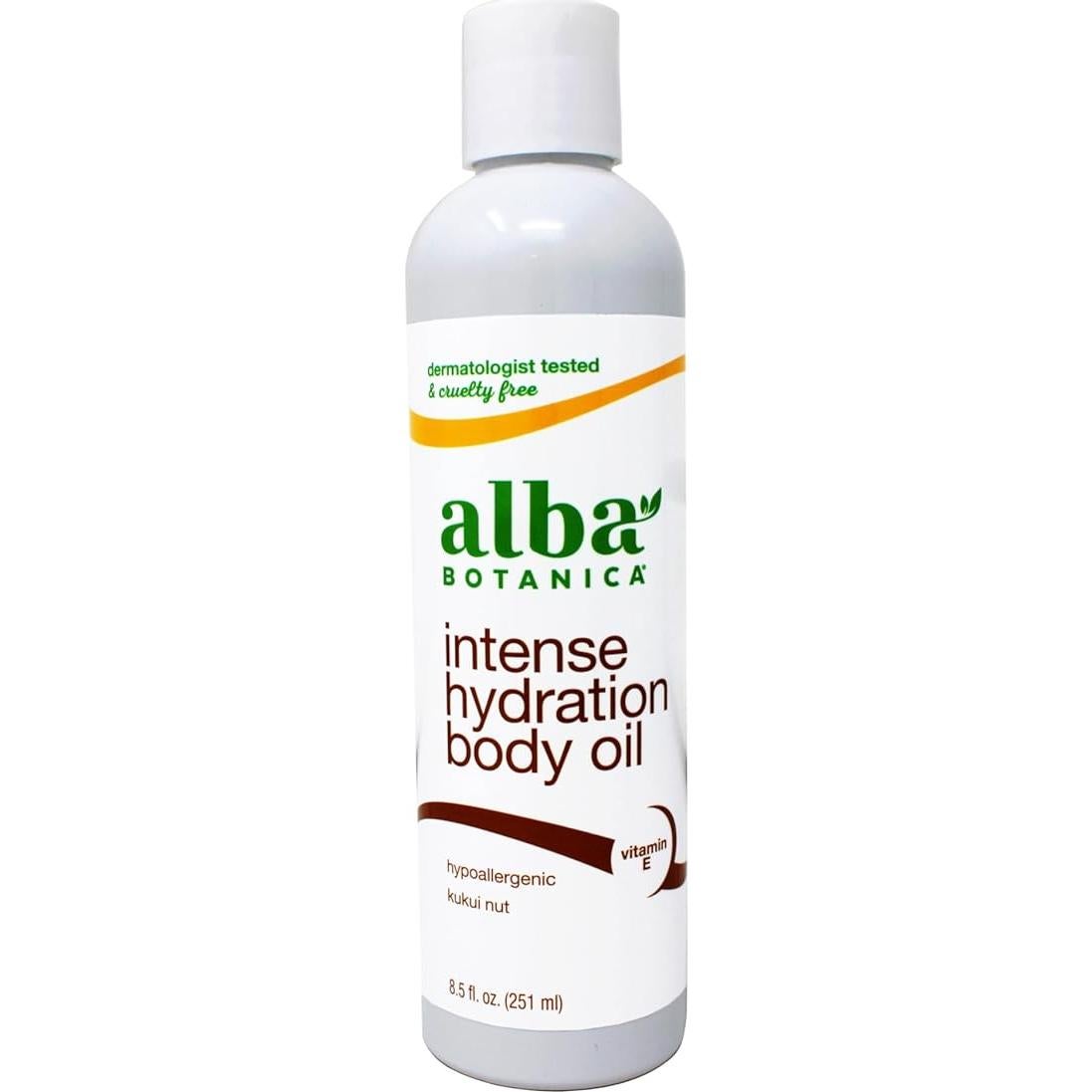 Aceite de Masaje Corporal Orgánico Alba Botanica Nuez Kukui 252 ml - 6 Unidades