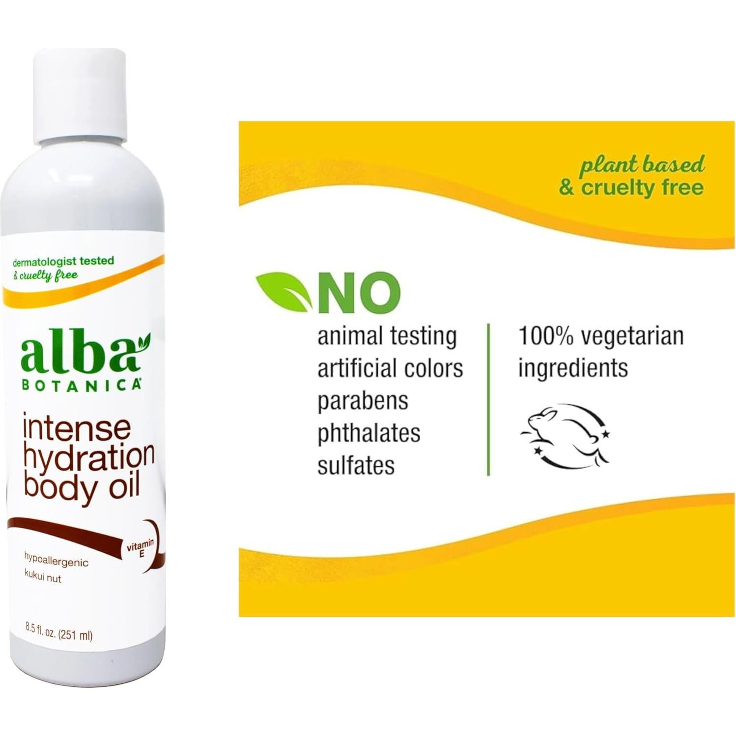 Aceite de Masaje Alba Botanica Nuez Kukui 252 ml Hidratante