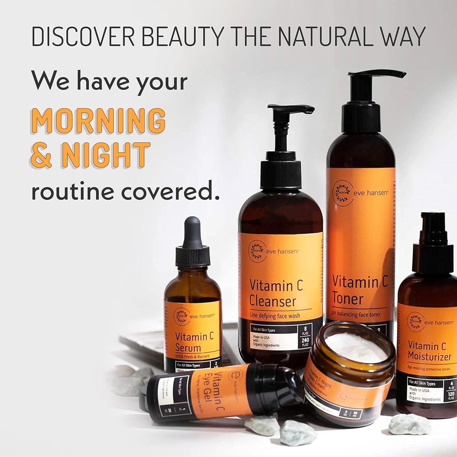 Crema Nocturna y Limpiador Facial Vitamina C Eve Hansen