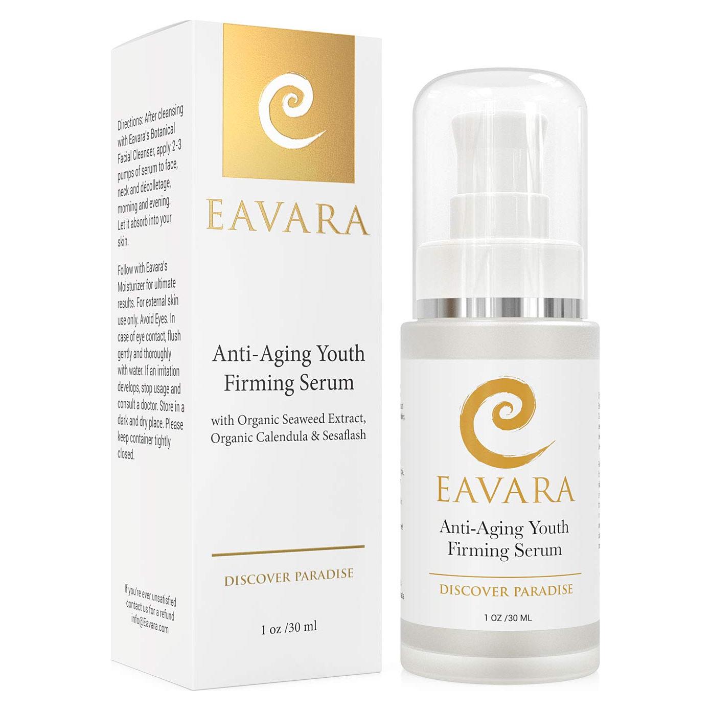 Suero Facial Orgánico Anti Envejecimiento Eavara 28g