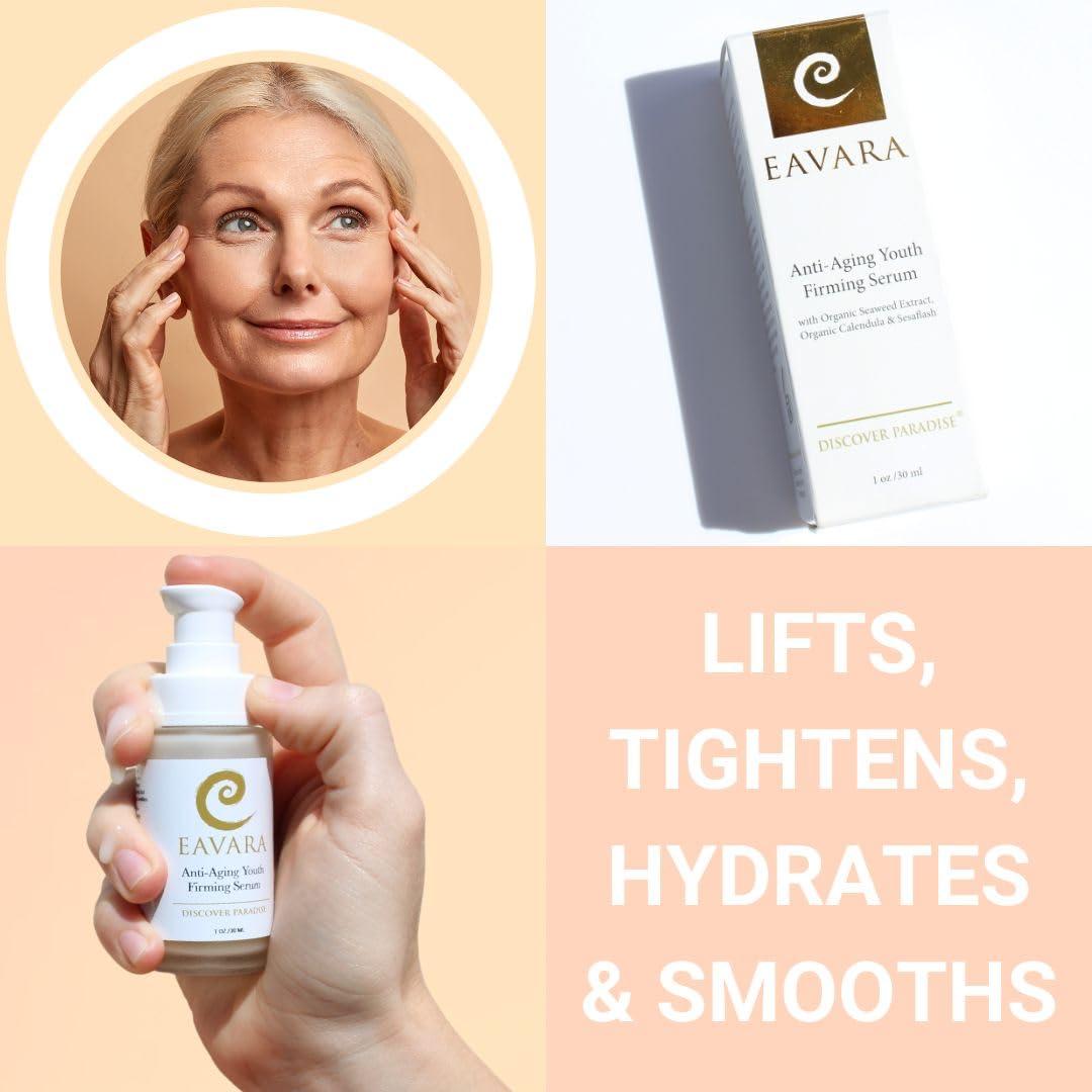 Suero Facial Orgánico Anti Envejecimiento Eavara 28g