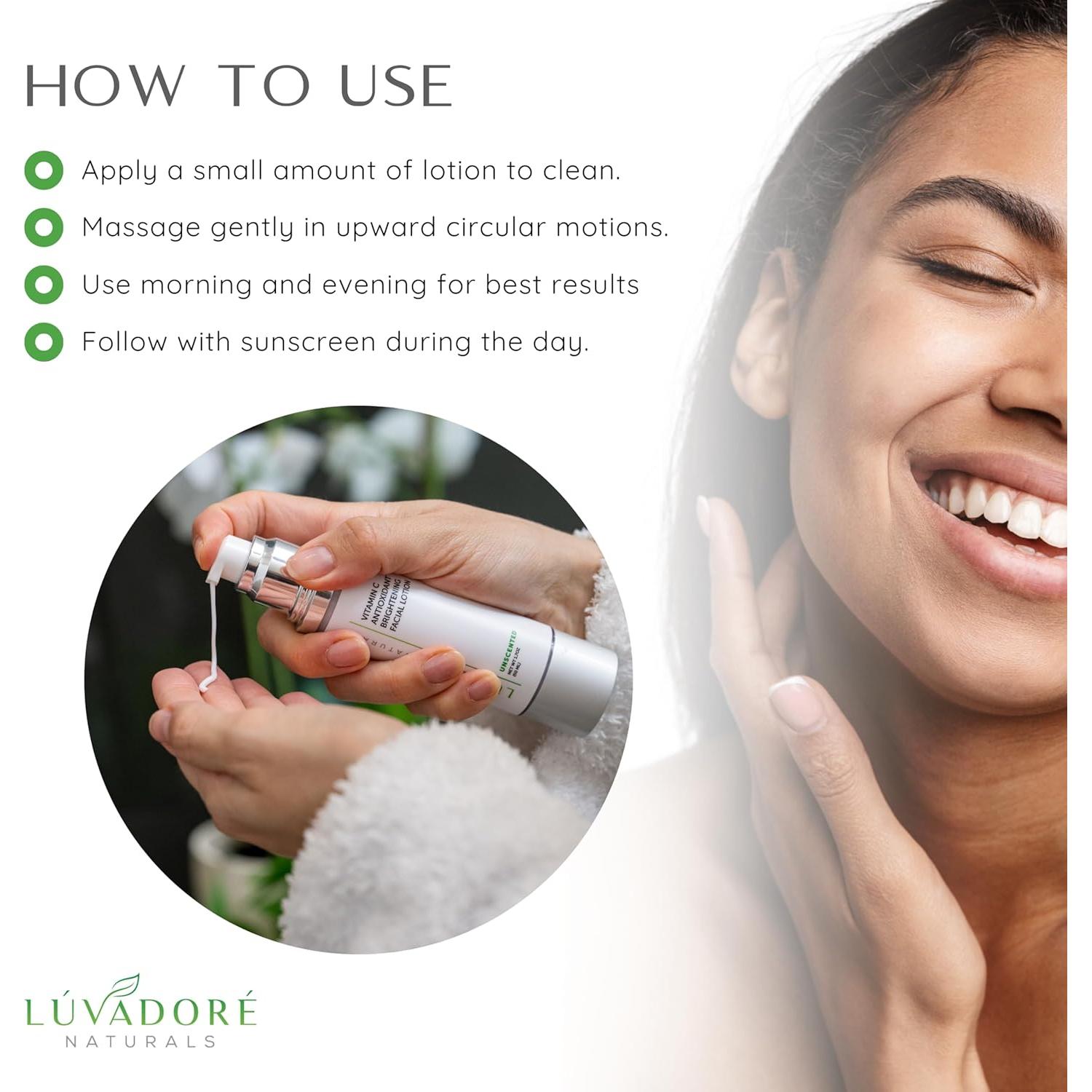 Loción Facial de Vitamina C Luvadore Naturals 48g