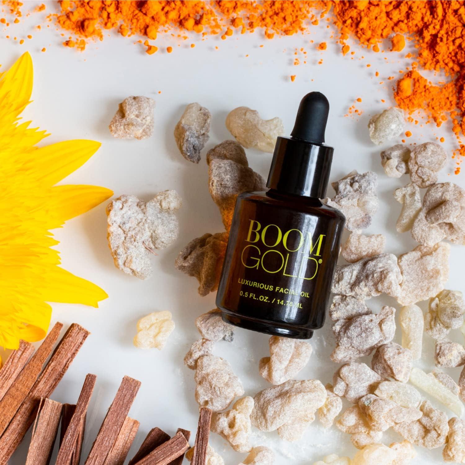 Aceite Facial Orgánico BOOM! Oro - 14.79 ml - Hidratante Suave