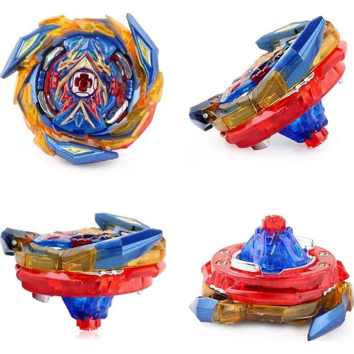 Battling Tops Burst Toy Gam4 Set Spinning Tops 2 Launchers Battle Battling Tops Set Great Birthday Gift for Children Kids Boys Ages 6 8 10