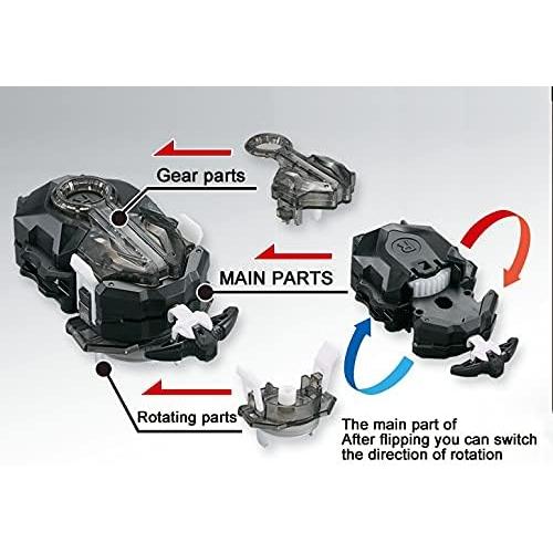 Battling Tops Burst Toy Gam4 Set Spinning Tops 2 Launchers Battle Battling Tops Set Great Birthday Gift for Children Kids Boys Ages 6 8 10