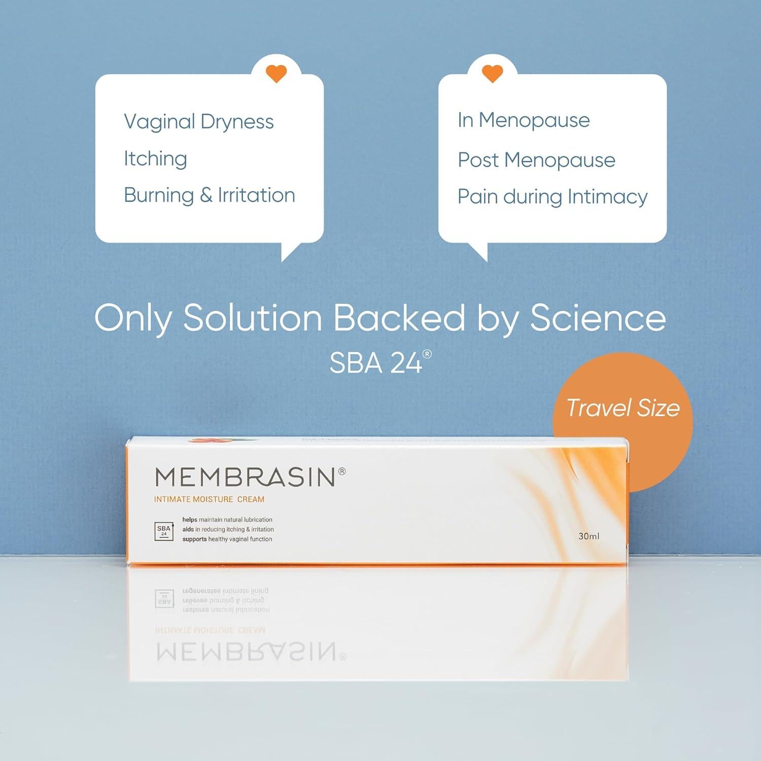 Crema Hidratante Intima Membrasin 30 ml | Cuidado Femenino Vegano