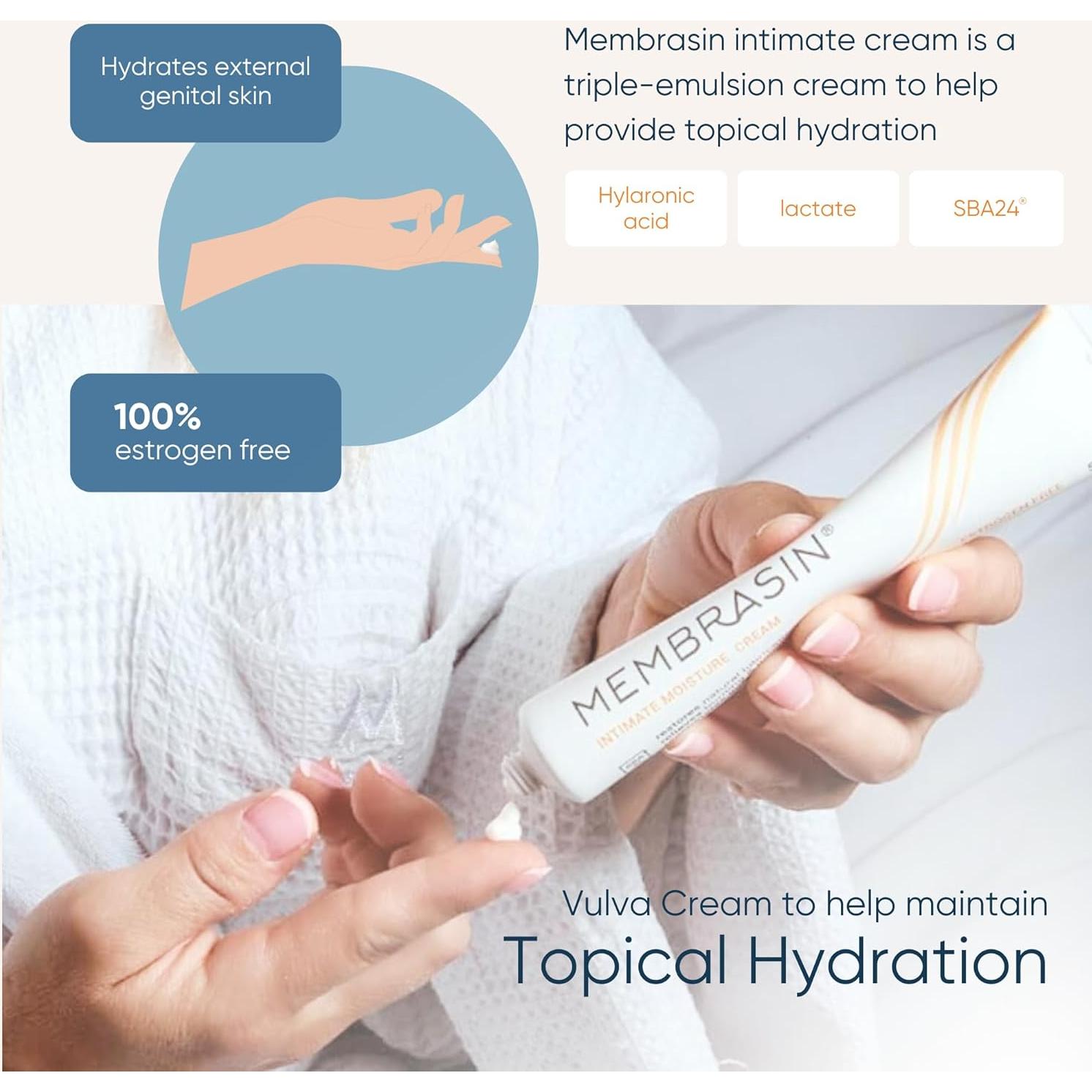 Crema Hidratante Intima Membrasin 30 ml | Cuidado Femenino Vegano