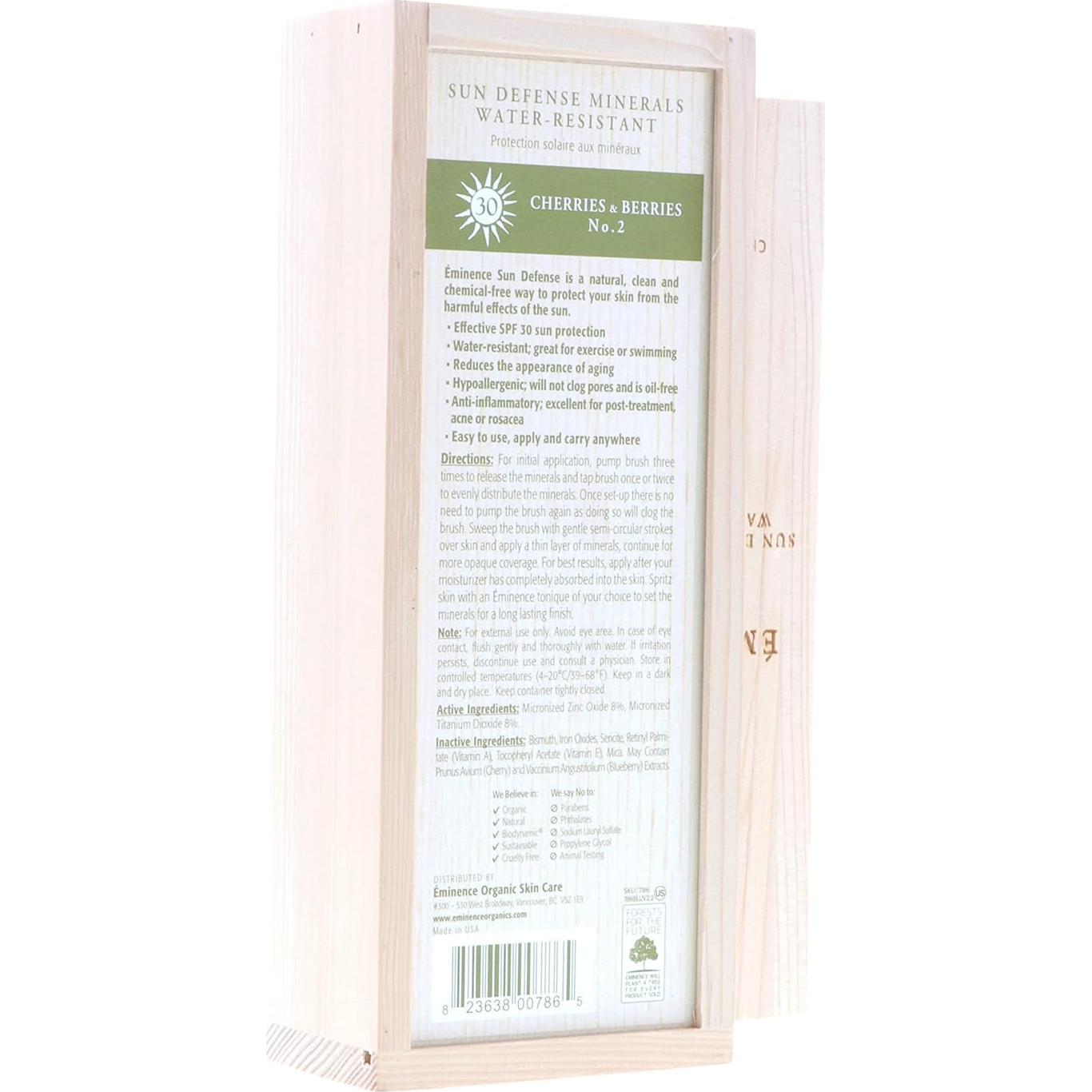 Defensores Solares Orgánicos Eminence SPF30 Cerezas y Berries 45g