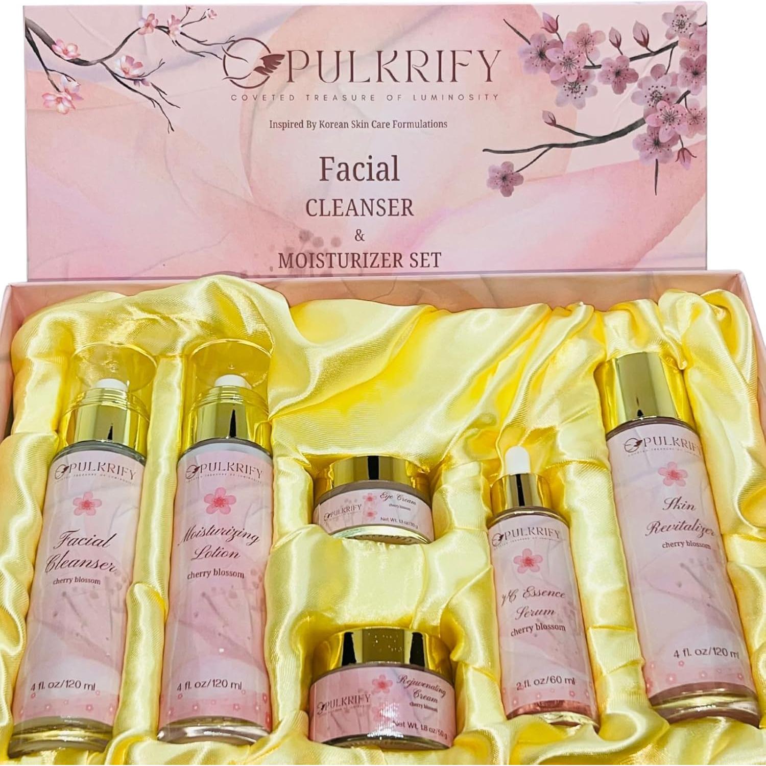 Juego de Cuidado Facial Pulkrify 6 Piezas Flor de Cerezo