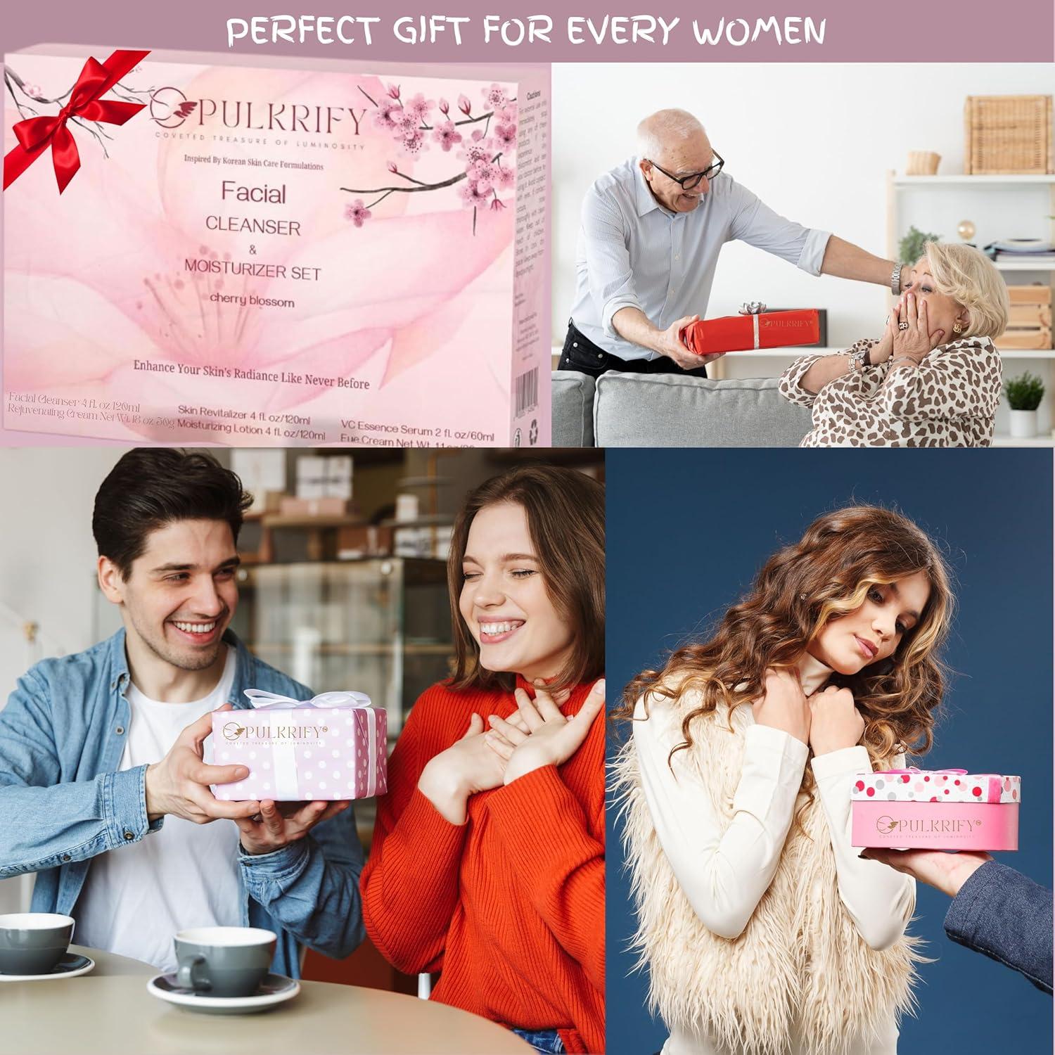 Juego de Cuidado Facial Pulkrify 6 Piezas Flor de Cerezo